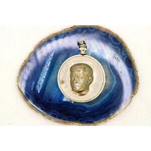 1971 3D Pop Out Kennedy Half Dollar in Bezel Pendant